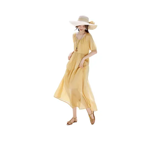 Mo Han Yi Mei Короткий рукав Платье Женское