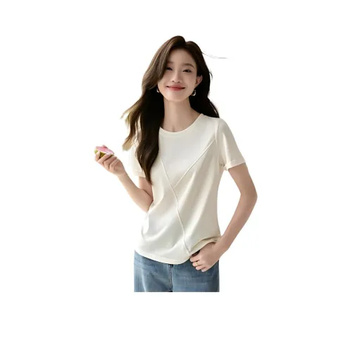 Mo Han Yi Mei SS24 T Рубашка Женская Экрю