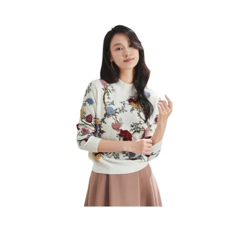 MIHUANG Кашемир Свитер Женская Белая