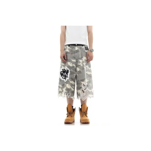 CUWU Черно-белая панда Камуфляж Унисекс Повседневные шорты