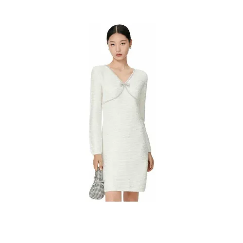 Caroline Длинное платье с длинными рукавами женское цвет экрю