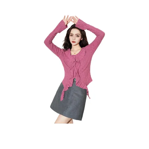 FAWENXIANGZI Розовый Женский Трикотаж