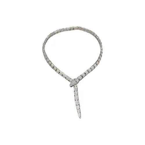 BVLGARI Serpenti Viper Колье Колье Serpenti Viper, Белое Золото 18 Карат, Сплошное Бриллиантовое Паве