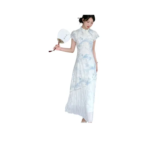 YICHEN Короткое платье с короткими рукавами женское