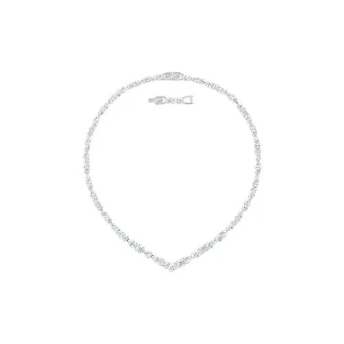 Swarovski Tennis Deluxe Серебристо-белый Ожерелья Женские