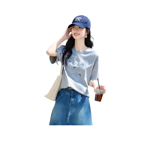 SHANGJING Серые Женские T-рубашки