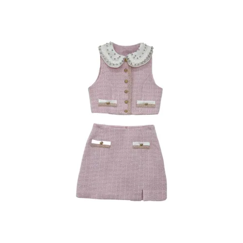 GORGEOUSIDEA Розовый комплект Женские Комплекты с юбкой