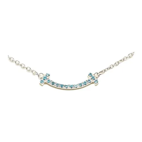 TIFFANY CO. T 18К Белое золото с топазом ожерелья женский серебряный