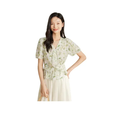 Fragment Рубашка Женская Зеленая Белая