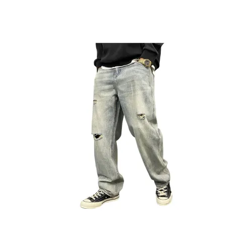 ZHANDASHUAI Синие Унисекс Джинсы