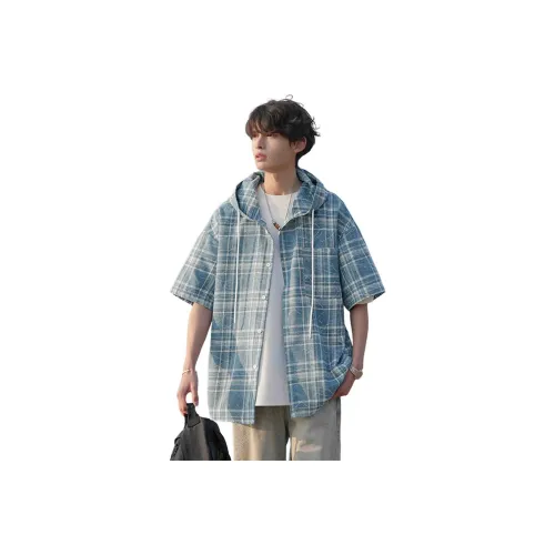 Cost Per Kilo Синие Унисекс Рубашки