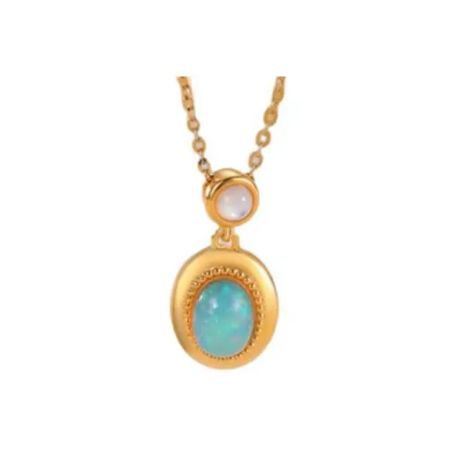 DADA 18К золото опал белая раковина ожерелья женские золото