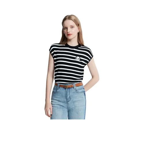 Caroline Черные Женские Футболки