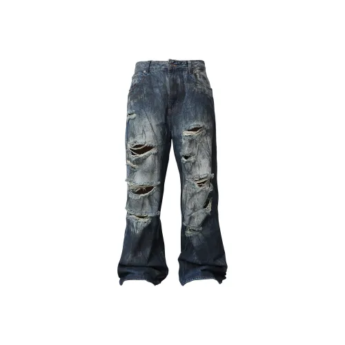 SOUTHTEENAGER Темно-синие унисекс джинсы