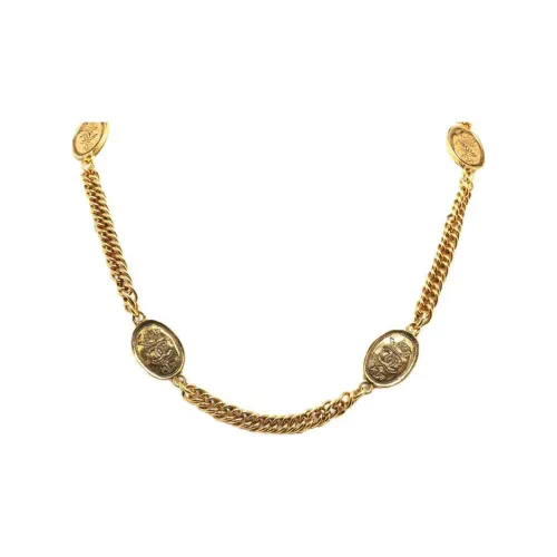 CHANEL CC Золотое Покрытие Ожерелья Женские Золото