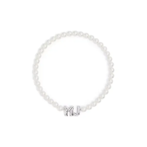 MARC JACOBS Латунь с серебряным покрытием стеклянный камень ожерелья Women's White