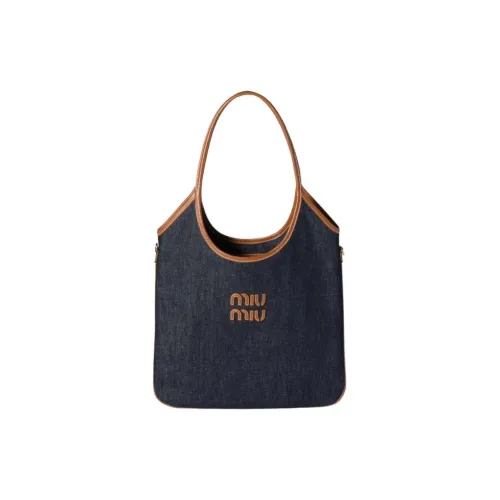 MIU MIU Хлопок Плечевая сумка Женская Синяя