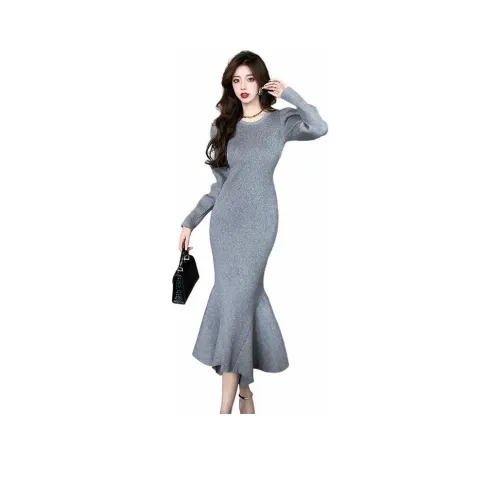 Mochahome Длинное платье с длинными рукавами женское