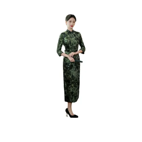 MJ Зеленый Женские Ципао