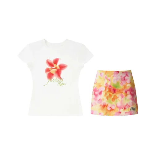 FOASIS Комплект с юбкой Женская Белая + Многоцветная