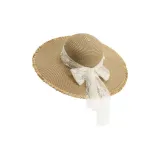 Хаки, жемчужный, кружево, соломенная шляпа