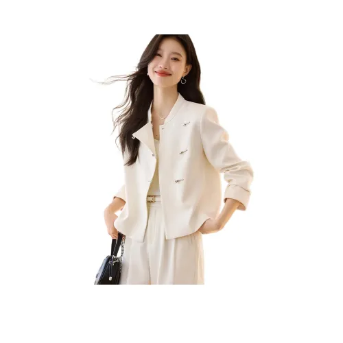 Mo Han Yi Mei Куртки и Пальто Женские Экрю