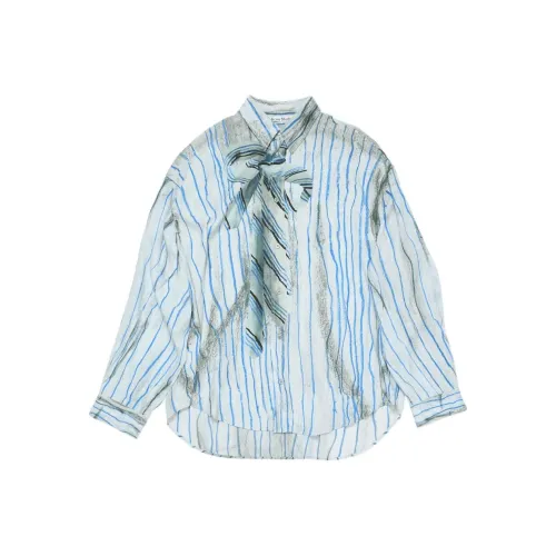ACNE STUDIOS FW25 Синий Многоцветный Мужские Рубашки