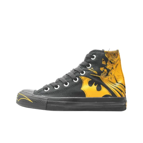 DC COMICS x Converse Chuck Taylor All Star Устойчивые к истиранию высокие кеды унисекс черные с желтыми вставками
