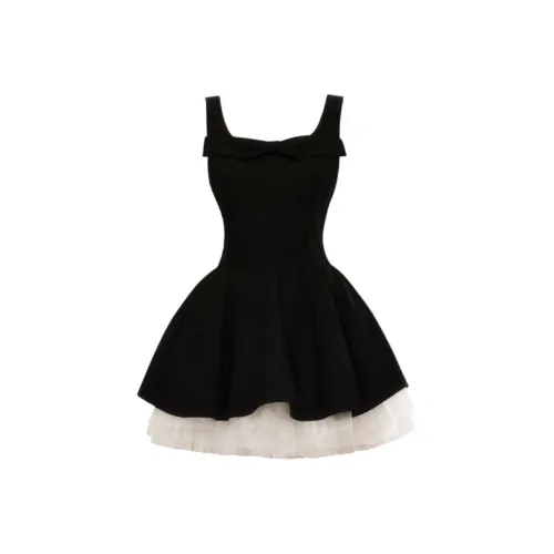 DOKZB Черное платье Женские Слиплатья