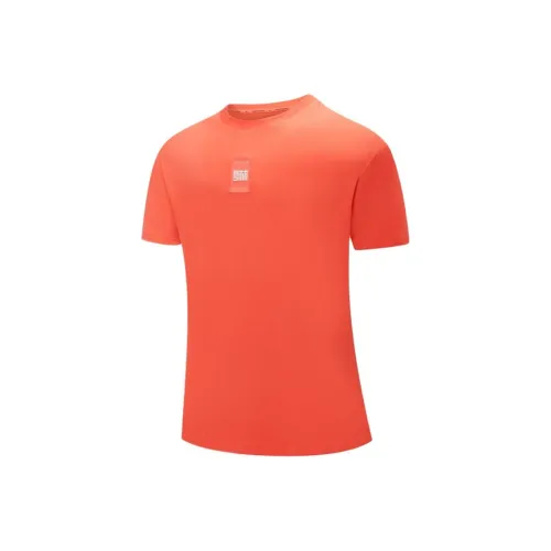 XTEP Variety Тренировки Коллекция T Рубашка Мужская Ярко-оранжевая Красная