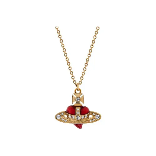 Вивьен Вествуд New Diamante Heart Pendant Ожерелье Унисекс
