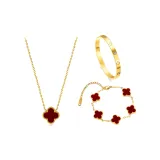 Клевер четырехлистный, коллекция (красный)