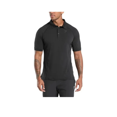 GYMSHARK Поло Мужское Черное