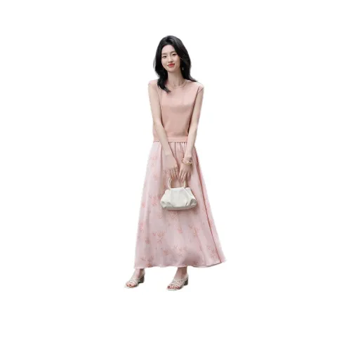 【Dme】 Комплект с юбкой Женские Розовый Оранжевый