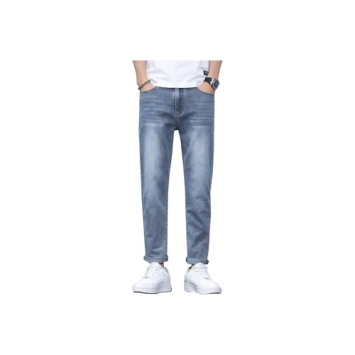 VUAS Лето Джинсы Loose Fit Slim Fit Unisex