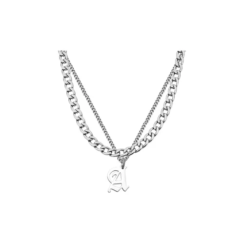 MAGICPOLE Титановые стальные ожерелья унисекс серебряные