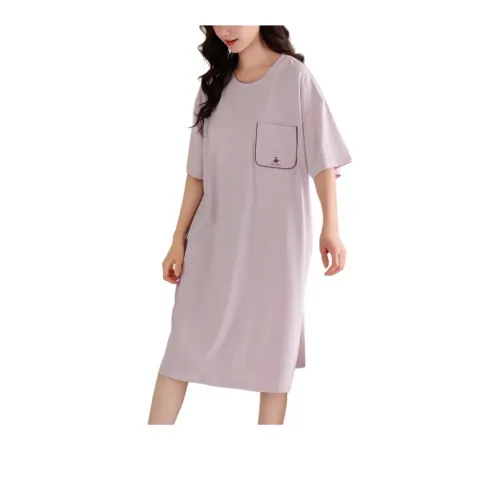 Cotton Gene Светло-фиолетовый Женские Ночные сорочки