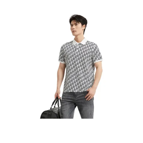 Ancient Shark Белый с принтом 03123530 Мужская поло рубашка