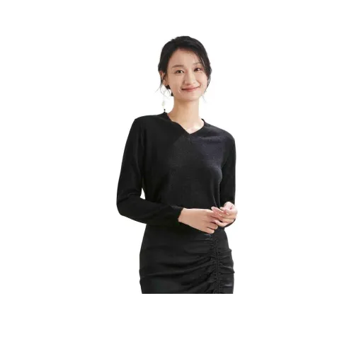 MIHUANG Кашемир Свитер Женский Черный