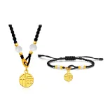 Черный шнурок ожерелье и черный браслет-шнурок