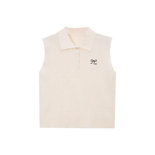 SUSANSAN Вязаный жилет для женских летних вещей 2025 с скрытым боковым ремнем на груди внутренний слой женский