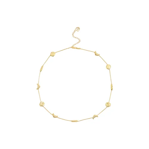 ALFIR 925 стерлинговое серебро золото покрытие ожерелья унисекс