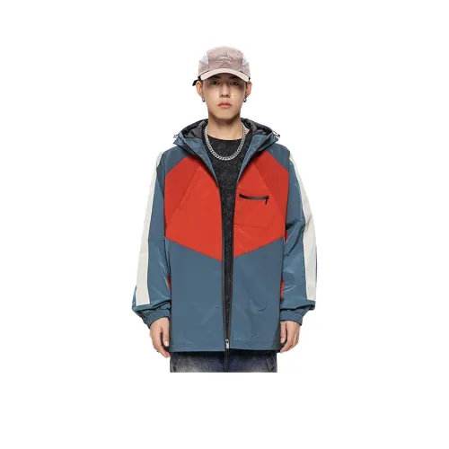 Jifffly Синий Красный Унисекс Ветровки