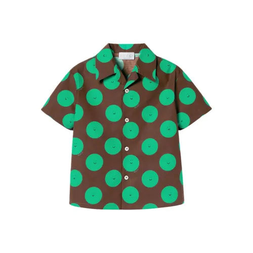 GUCCI Повседневная рубашка FW25 коричневый детский