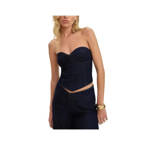 REFORMATION Kamila Denim Топ Без бретелек Топ Женский