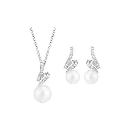 Swarovski Gabriella Металл Ожерелье Серьги-гвоздики Комплект Унисекс