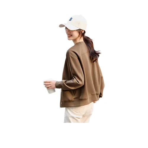 Mo Han Yi Mei Бейсбольная куртка Женские Мокко