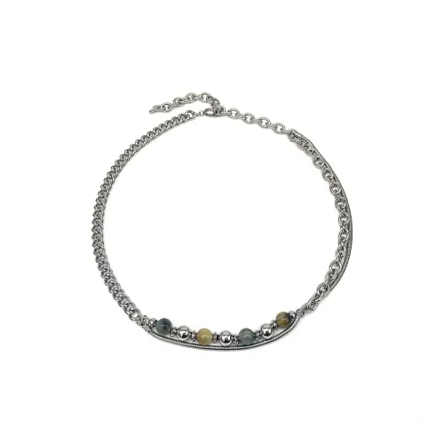 FOREVER MELODY Титановые стальные ожерелья унисекс серебряные