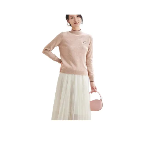 MIHUANG Кашемир Свитер Женский Snowflake Beige