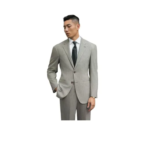 SKARO Light Gray Stripes SKG1482A Men's Business Suits SKARO Светло-серый Полосы SKG1482A Мужские Деловые Костюмы